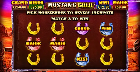 Online-Slot Mustang Gold - Gewinnlinien